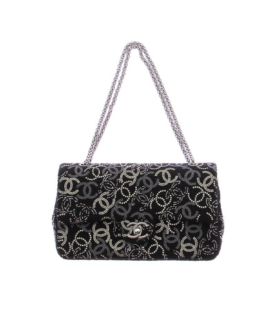 Sac à main "Timeless" noir à strass