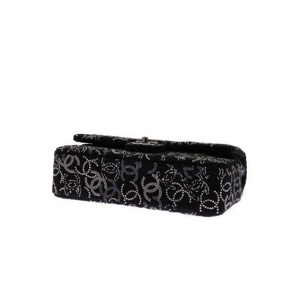 Sac à main "Timeless" noir à strass