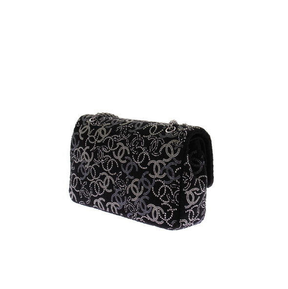 Sac à main "Timeless" noir à strass