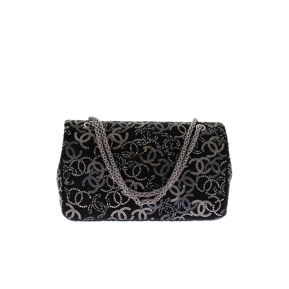 Sac à main "Timeless" noir à strass