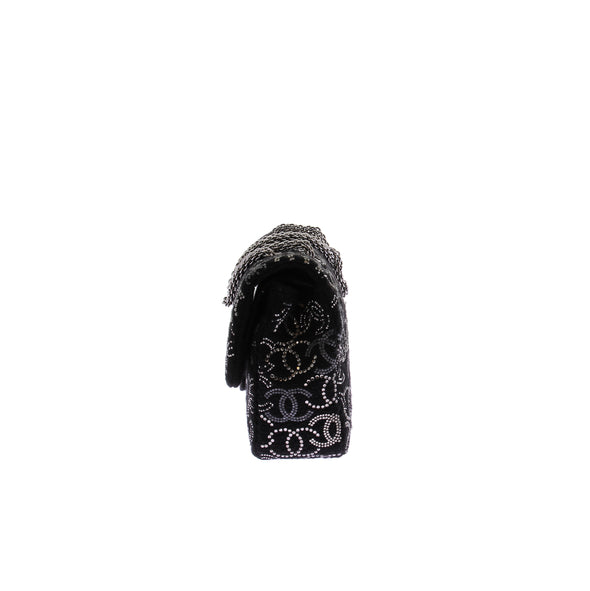 Sac à main "Timeless" noir à strass