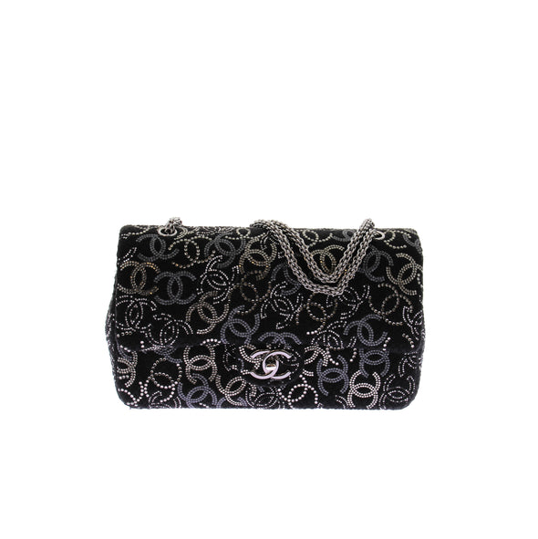 Sac à main "Timeless" noir à strass