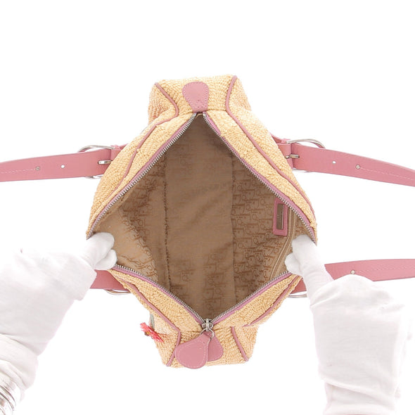 Sac à main en raphia brodé