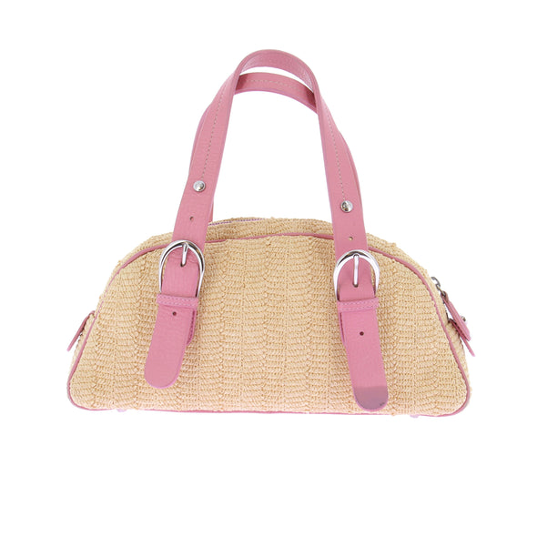 Sac à main en raphia brodé