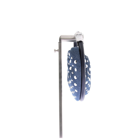 Sac "Domino mini" en denim et studs argentés