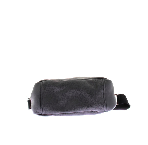 Sac en cuir grainé noir