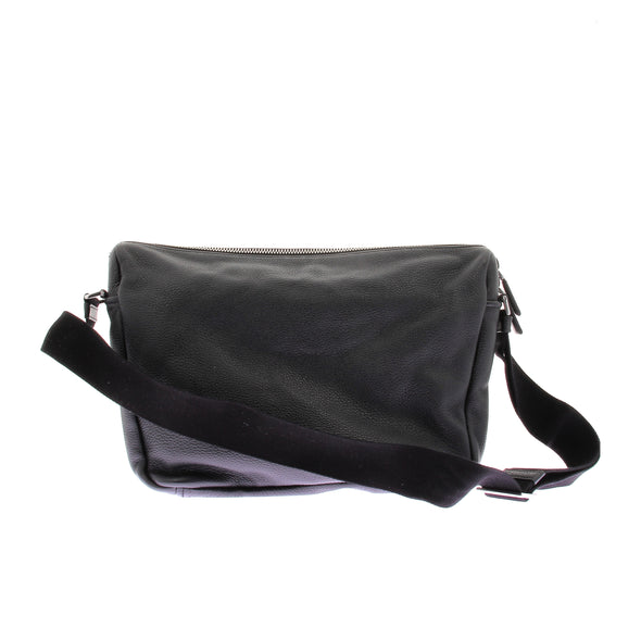 Sac en cuir grainé noir