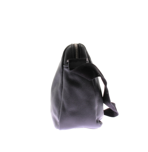 Sac en cuir grainé noir