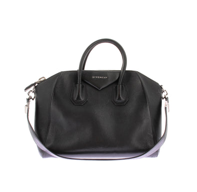 Sac "Antigona" medium en cuir grainé noir