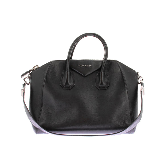 Sac "Antigona" medium en cuir grainé noir