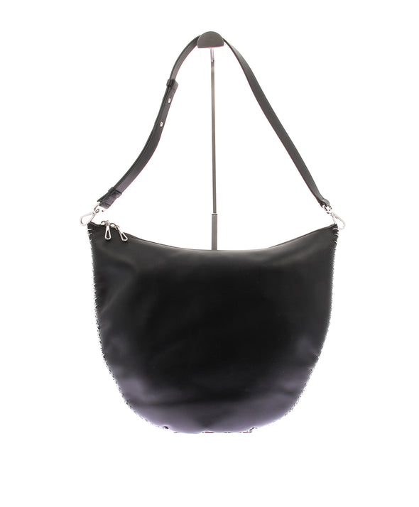 Sac Hobo en cuir noir
