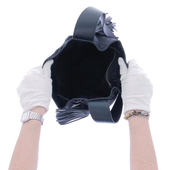 Sac sceau en cuir suédé