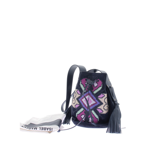 Sac sceau en cuir suédé