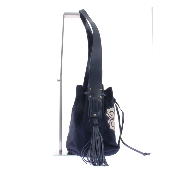 Sac sceau en cuir suédé