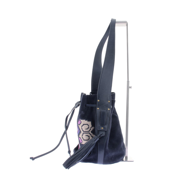 Sac sceau en cuir suédé