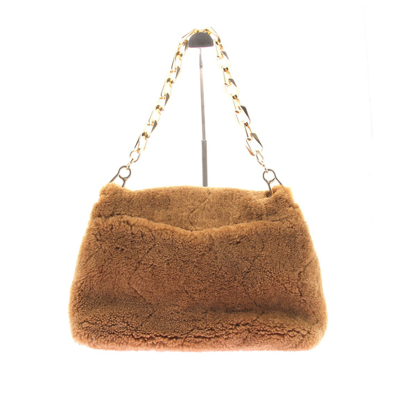 Sac en fourrure synthétique camel