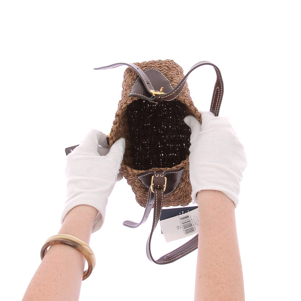 Petit sac "Shoulder Polo ID" en raphia