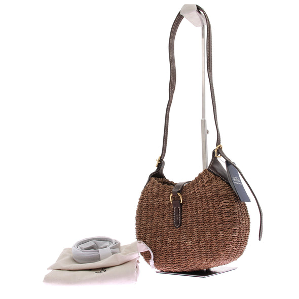 Petit sac "Shoulder Polo ID" en raphia