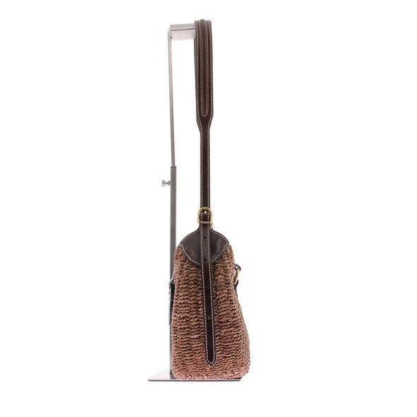 Petit sac "Shoulder Polo ID" en raphia