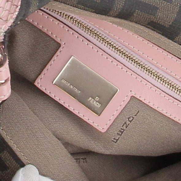 Sac à main "Mamma Baguette" en cuir rose