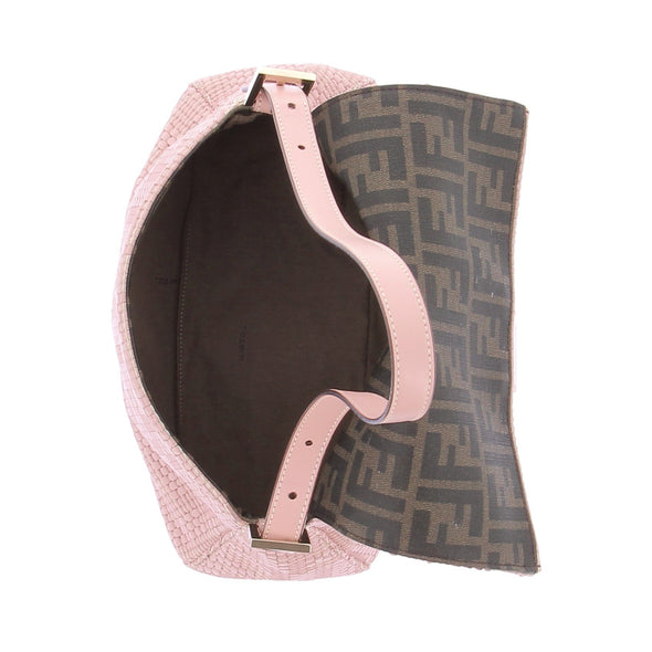 Sac à main "Mamma Baguette" en cuir rose