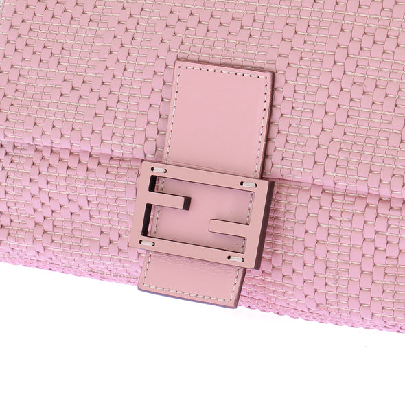 Sac à main "Mamma Baguette" en cuir rose