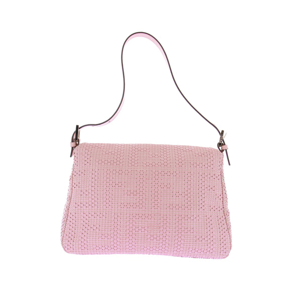 Sac à main "Mamma Baguette" en cuir rose