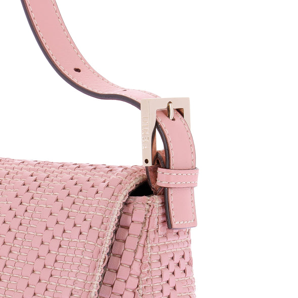 Sac à main "Mamma Baguette" en cuir rose