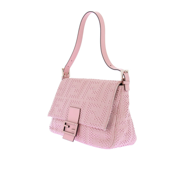 Sac à main "Mamma Baguette" en cuir rose