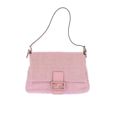 Sac à main "Mamma Baguette" en cuir rose
