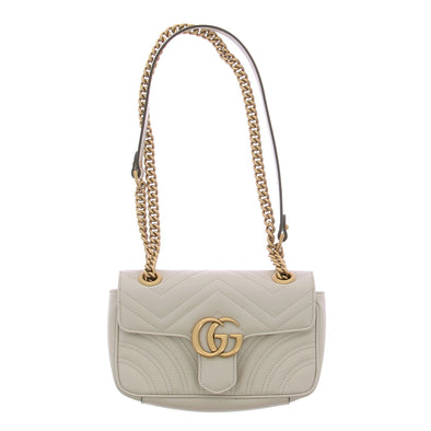 Sac à épaule "GG Marmont" gris clair