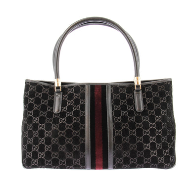 Sac "GG Web Tote" en daim et velours