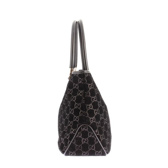 Sac "GG Web Tote" en daim et velours