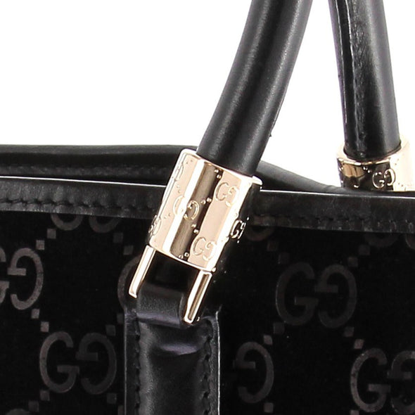 Sac "GG Web Tote" en daim et velours