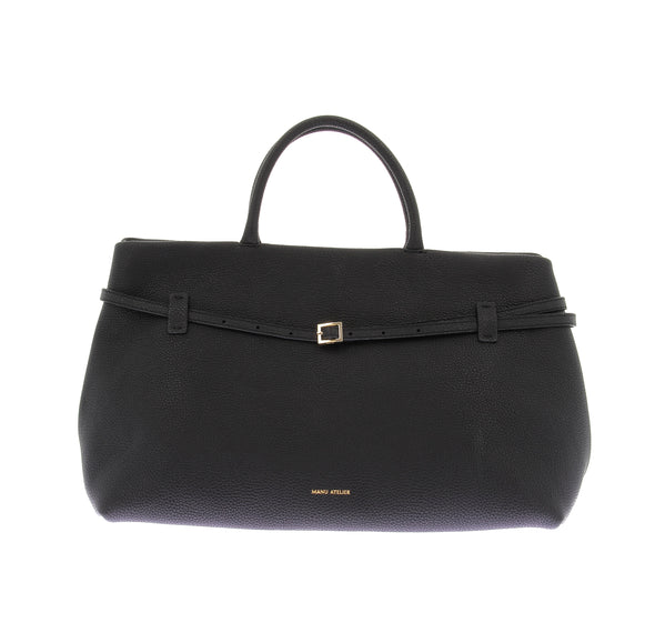 Sac "Le Cambon 35" en cuir grainé noir