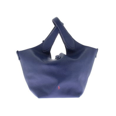 Sac "Cabas Polo Play" en cuir marine