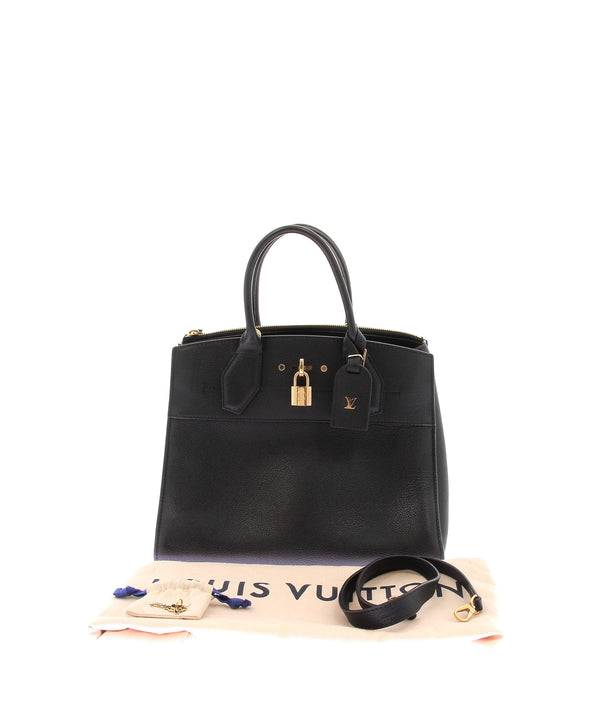 Sac à main "City Steamer" en cuir noir