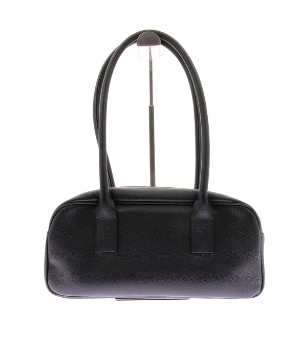 Sac porté épaule "Fiona" en cuir noir