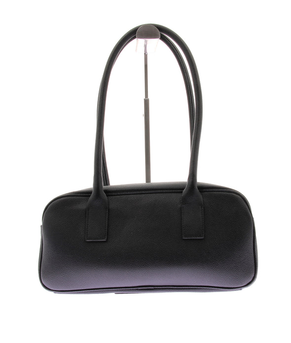 Sac porté épaule "Fiona" en cuir noir
