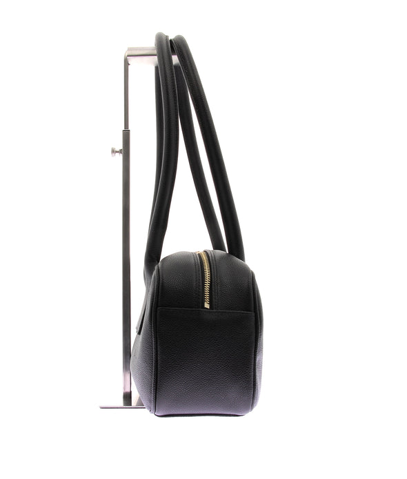 Sac porté épaule "Fiona" en cuir noir