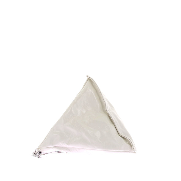 Sac "Prisma Limewash Creased Leather" blanc