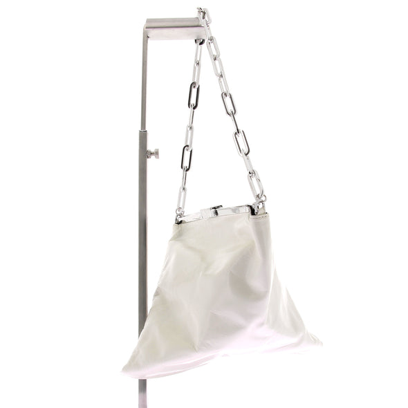 Sac "Prisma Limewash Creased Leather" blanc