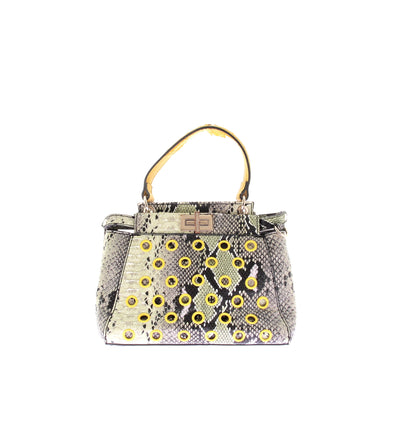 Sac en cuir embossé python