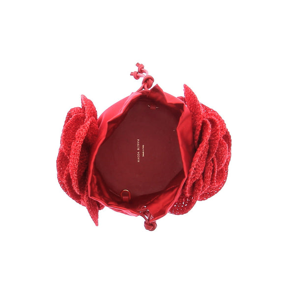 Sac à main en crochet rouge