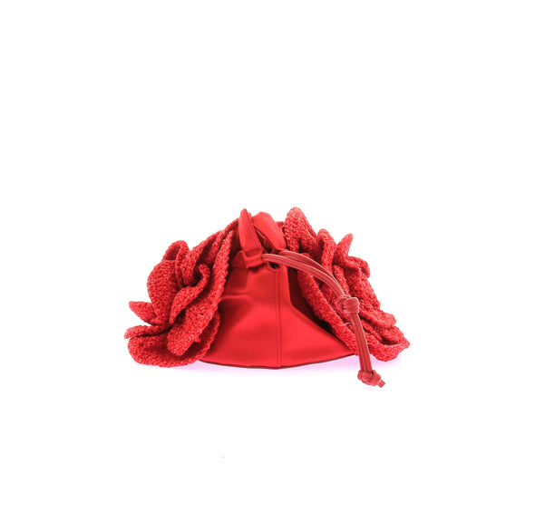 Sac à main en crochet rouge