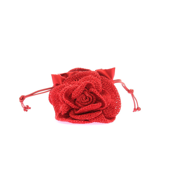 Sac à main en crochet rouge