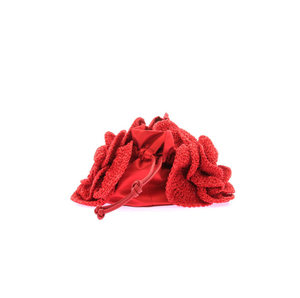 Sac à main en crochet rouge