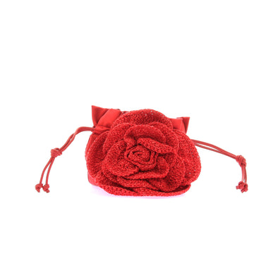 Sac à main en crochet rouge
