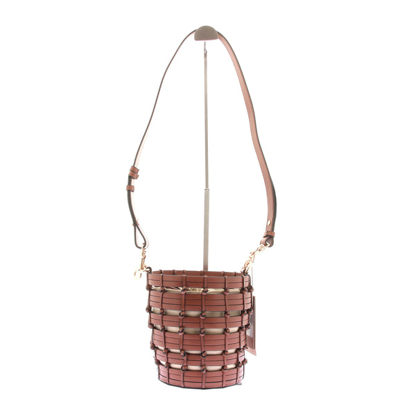Sac sceau en cuir tressé