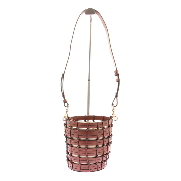 Sac sceau en cuir tressé